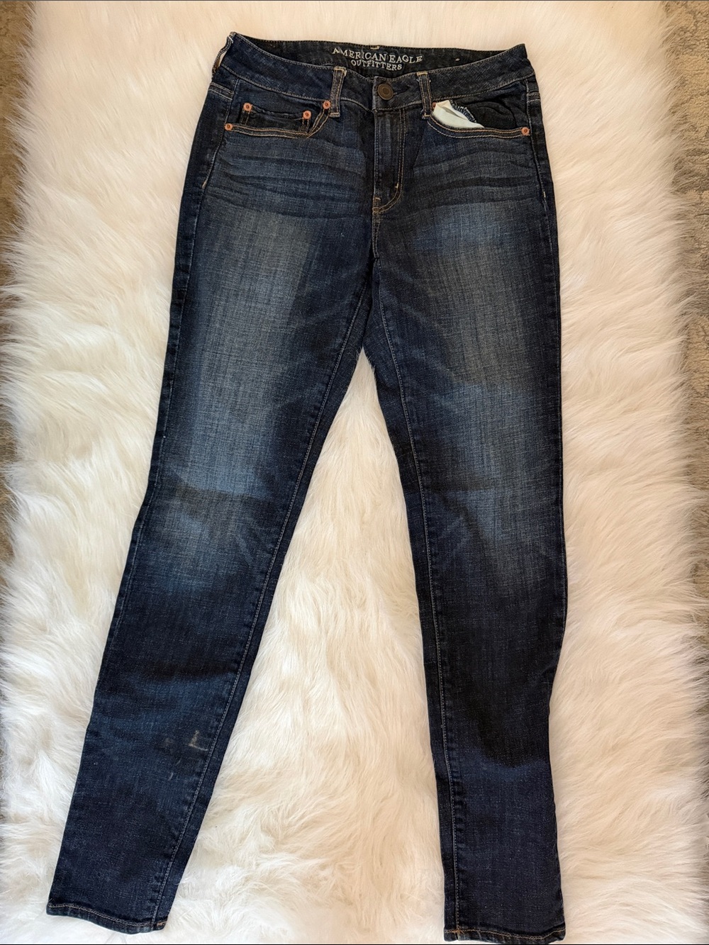American Eagle Outfitters Women’s Skinny Jeans - Dark Blue Wash